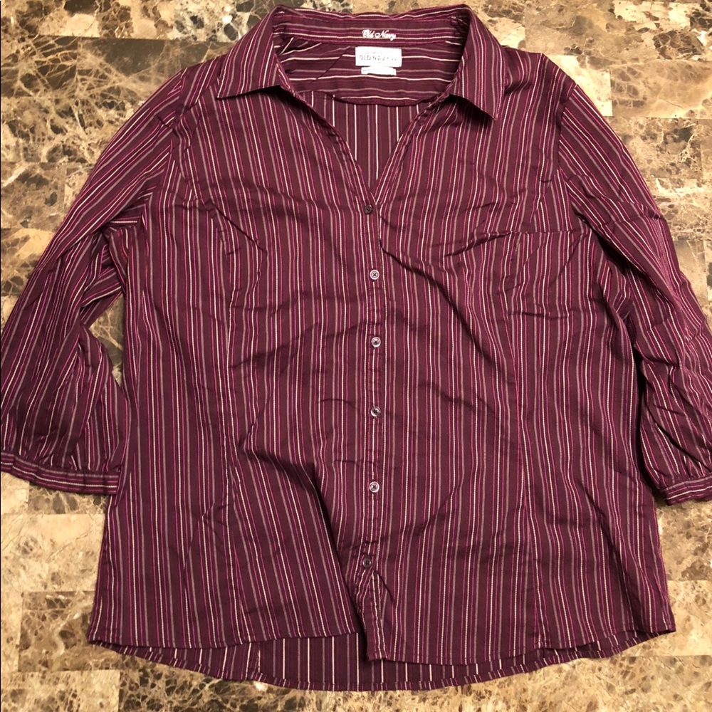 Old Navy button down striped shirt. XXL.